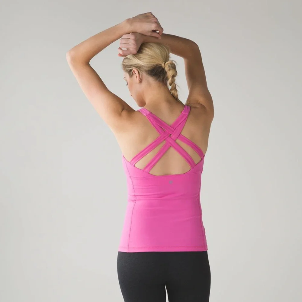 Lululemon Pink Paradise Enhearten Strappy Tank Top